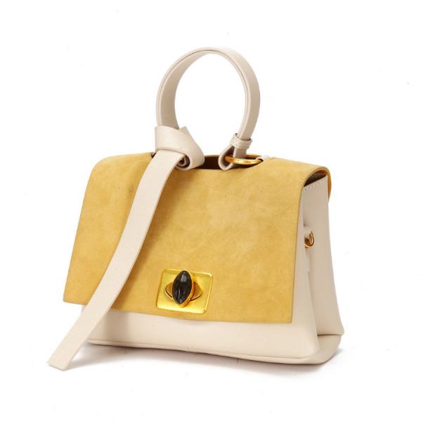 Two-tone Women Handbags Fashion Cowhide Tote Bags Genuine Cow Leather Bag
