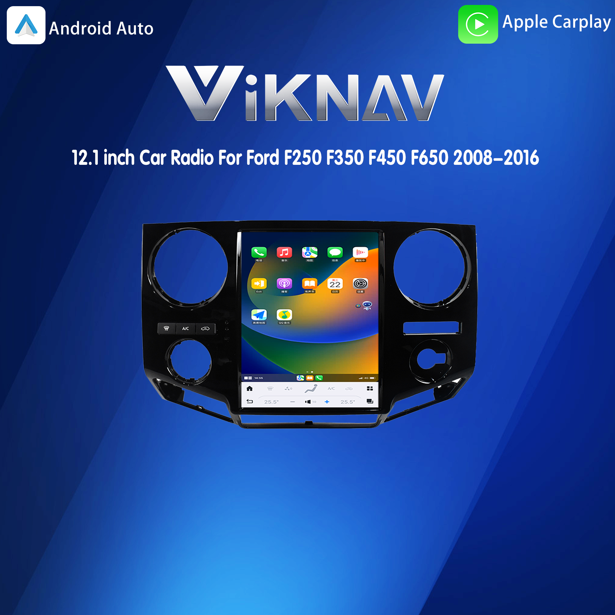 Viknav 12,1 дюймовый сенсорный экран Автомобильное радио для Ford F250 F350 F450