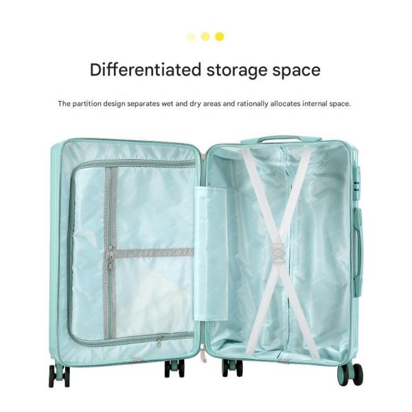 1688 New Style Luggage, 20-inch Carry-on Suitcase with Aluminum Alloy Trolley Rod, Sturdy and Durable, Suitable for Students, TSA Lock