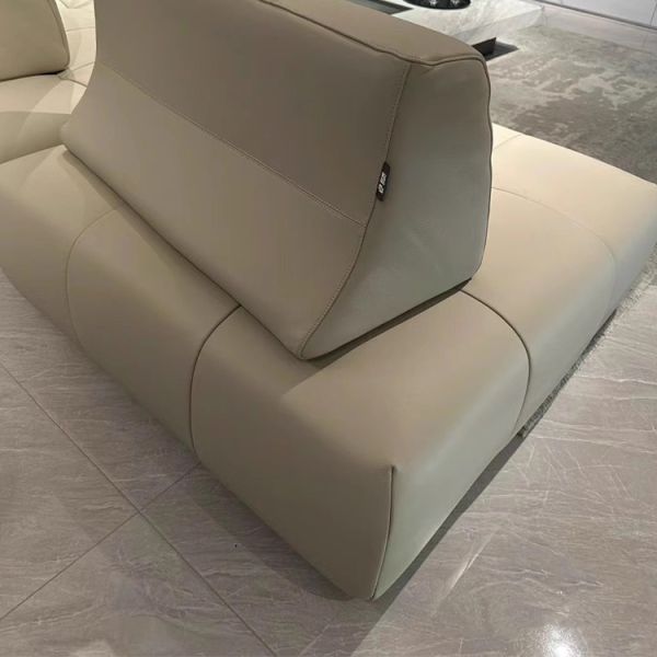 Modern Minimalist Leather Italian Sofa Luxury Set Black Corner Couch Sofa Living Room Furniture High Quality Design
