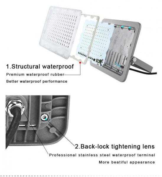 O projetor do diodo emissor de luz de 0.2KW IP65, 4000K 1000lm Ip65 50w conduziu lentes óticas de luz de inundação