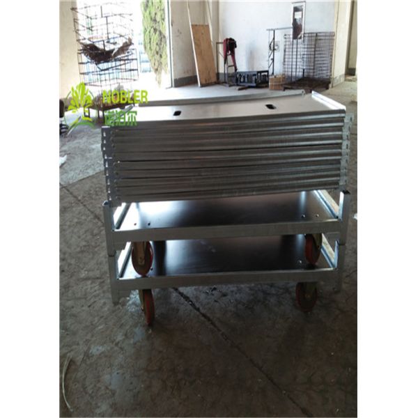 Полки вагонетки переклейки датские для контейнеров европейского цветка, тележки цветка металла