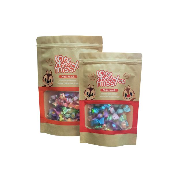 OEM Vacuum Plastic Packaging Coffee Bag With Window For Instant Coffee Powder Sachet Packaging