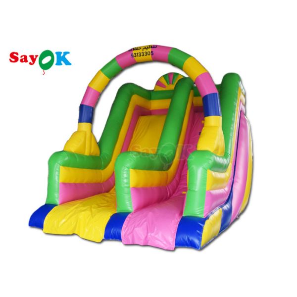 膨らませられる跳ね回りスライド 娯楽公園 商業用膨らませられる滑り スライド バンサー フライドウォータースライド 6x4x5m