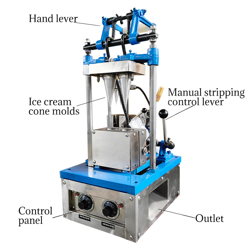 Multifunctional Automated Crinkle Cookie Machinery Edible Coffee Cup Making Machine for Sale