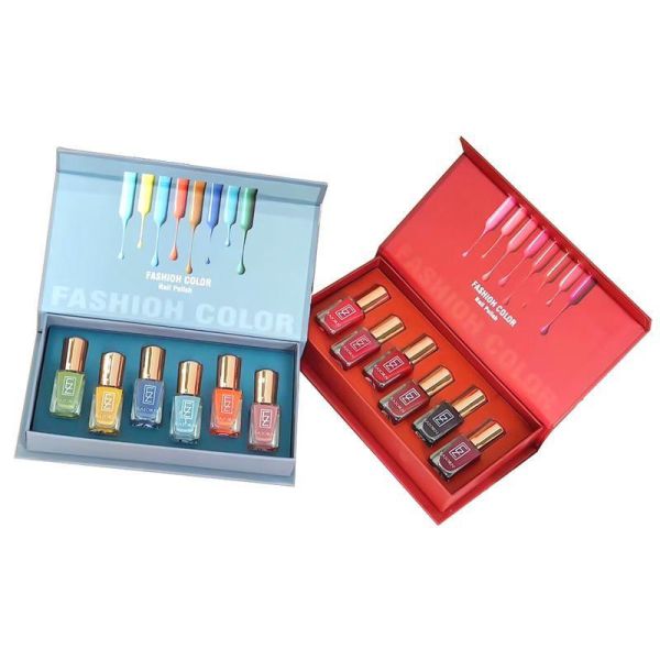 3 - 6 Bottles Nail Polish Gift Boxes Packaging Coated Paper