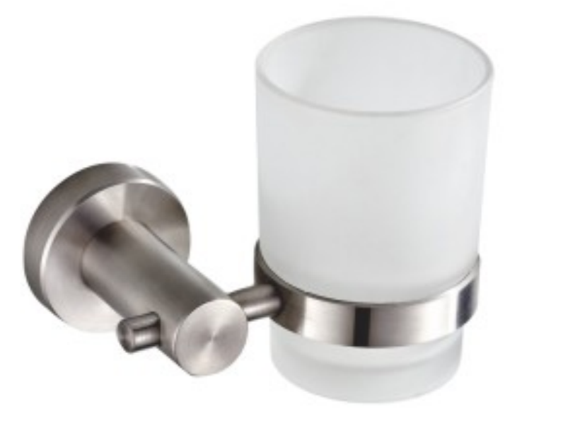 Tumbler holder83303(7059)-Brush&polish &Round&Stainless steel 304 &glass &Bathroom &kitchen,sanitary