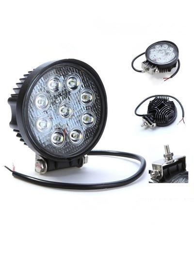 27W Super Bright Led Truck Work Lights , Auto Round Led Offroad Lights