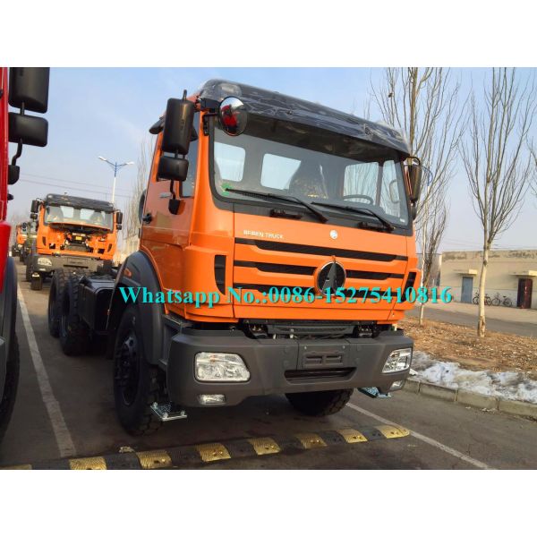 Orange BEIBEN Beiben Tractor Truck , Trailer Head Truck Left Hand Drive For Logistics