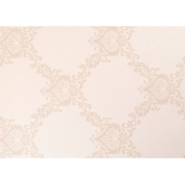 Classical Damask European Style Wallpaper Washable for Household , Beige color