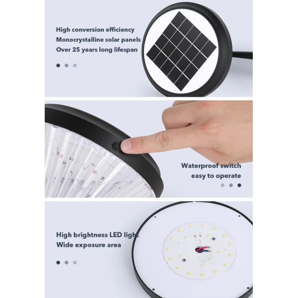 Solar LED Wall Light with Remote Control – IP66 Waterproof for Porch & Balcony
