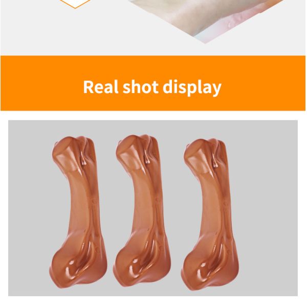 Indestructible TPR Dog Chew Toy Eco-Friendly Grinding Teeth Toy for Aggressive Dogs Soft Natural Rubber Bone