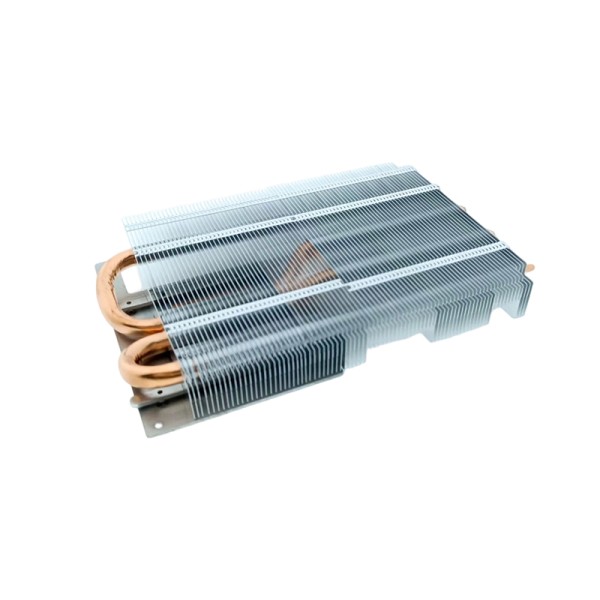 High Efficiency Copper Aluminum Heat Pipe Heatsink High Density Aluminum Fins High Power Electronic Device Cooling Solution