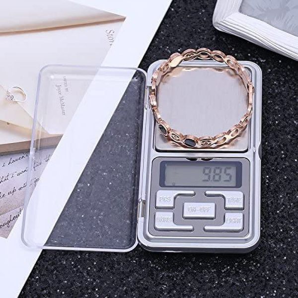 Pocket Digital Scale Mini Digital Balance for Jewelry Weighing 500g 0.01g Product Size 128*75*19mm 2* AAA batteries
