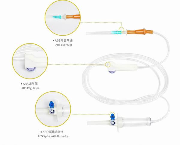 Medical Grade PVC Butterfly Spike Disposable Injection Set