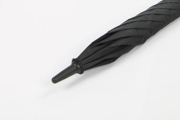 Custom Large Black Golf Umbrella , Wind Resistant Extra Long Golf Umbrella