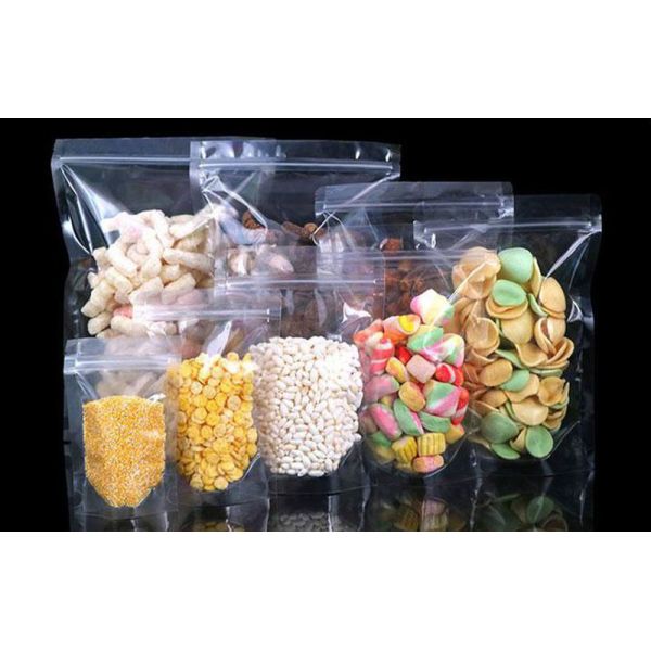 Resealable Transparent Food Pouch Bag Zipper Seal Packaging