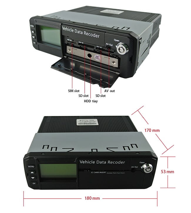8 каналов 3G/4G мобильное HD DVR с экраном дисплея показывая состоянию черный цвет