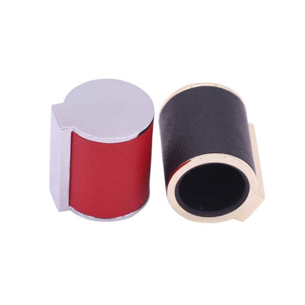 Perfume Zinc Alloy Closures Zamac Cap With Leather For Ready - Made Mould