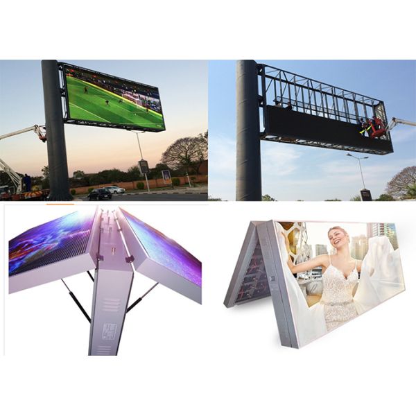 P10mm Outdoor Digital Billboard , Video Billboard Advertising Easy Maintenance
