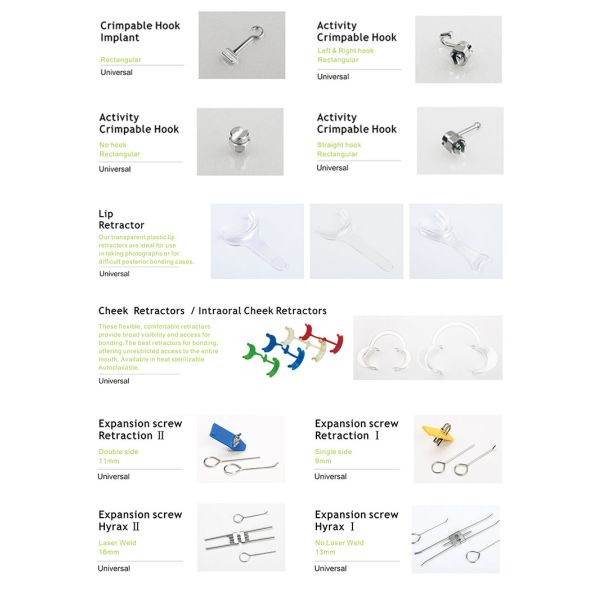 Класс I Продукты стоматологического здоровья Нержавеющая сталь Расширение винтов в ортодонтии