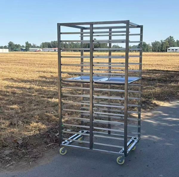 Customized 201 304 Stainless Steel Food Baking Tray Rack Trolley Bakery Cooling