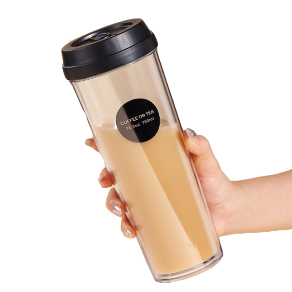Camping Essential Reusable Double Wall Tumbler Plastic Tea Cup 320ml 420ml 520ml 700ml
