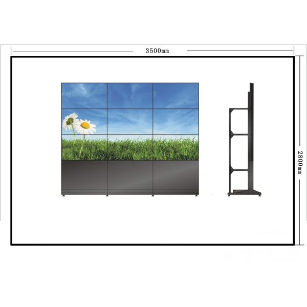 Anti - Glare 3.9mm Bezel Samsung Indoor LED Video Wall Screens 46'' With 500nits