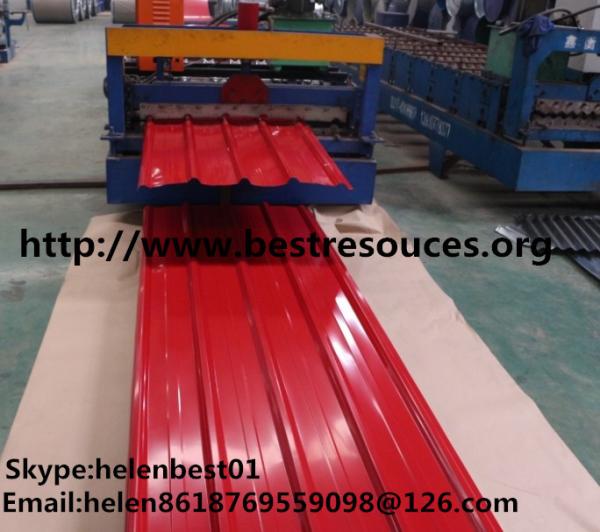 0.40mm*840mm*3000mm roof plate PPGI corrugated steel sheet