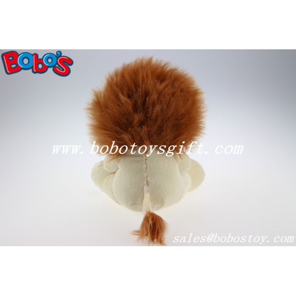 Small Size Stuffed Lion Animal With Big Eyes And Heart Pillow