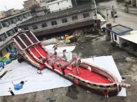 Tobogán acuático inflable de la diapositiva del resbalón N del tema largo gigante del pirata con la piscina para el acontecimiento grande