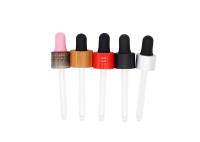 dessus en aluminium en plastique en bambou de compte-gouttes de trayon de silicone de 13mm
