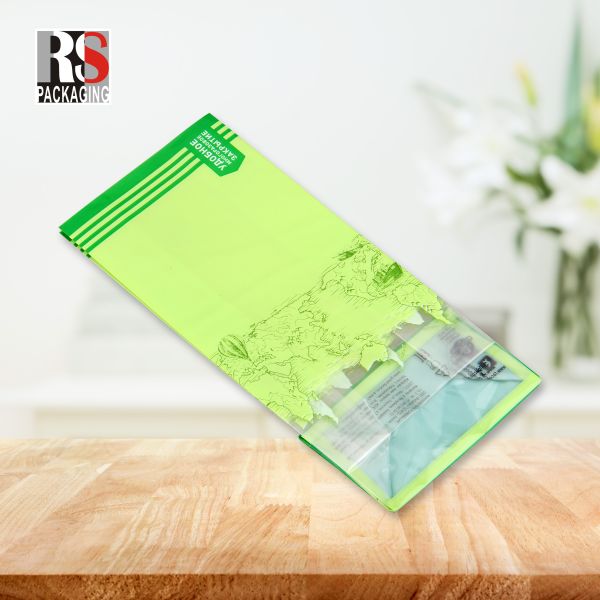 Частный маркировки партии Clear Opp Flat Bottom Bag натуральные съедобные пищевые упаковочные пакеты