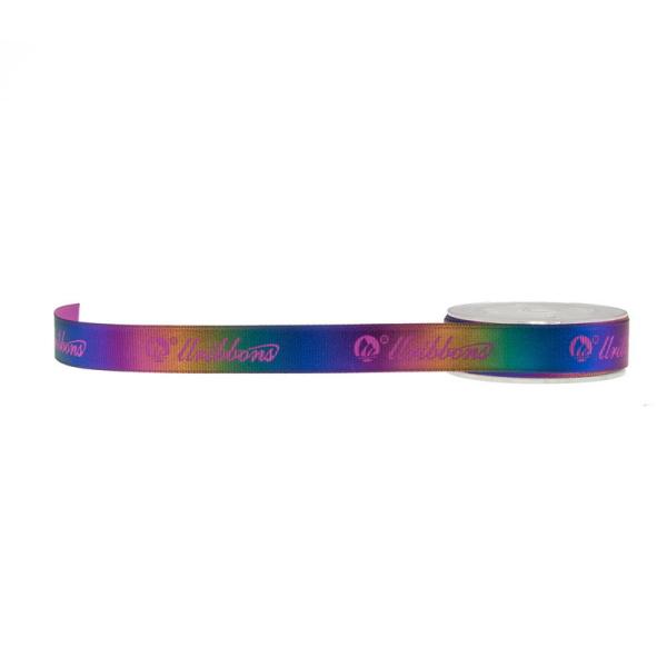 16mm Poly Rainbow Grosgrain Ribbon By The Yard , Thin Custom Grosgrain Ribbon