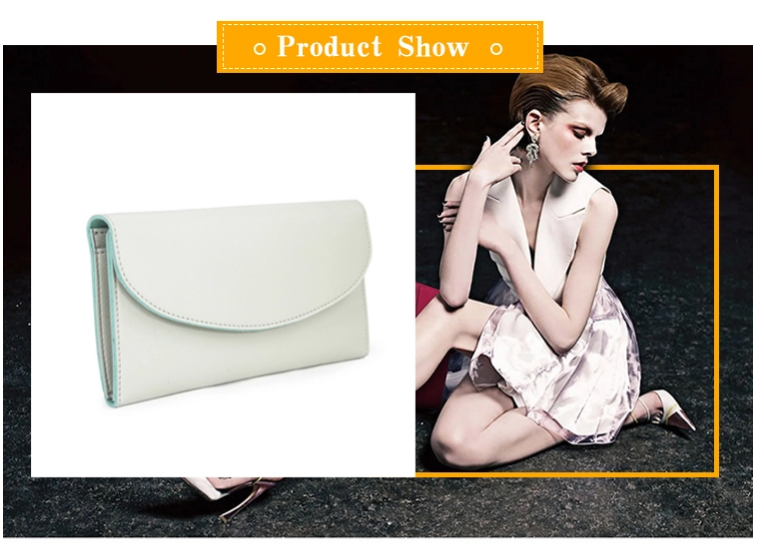 Light Green Stylish Leather Wallet 19*10*2cm With Multiple Card Compartments