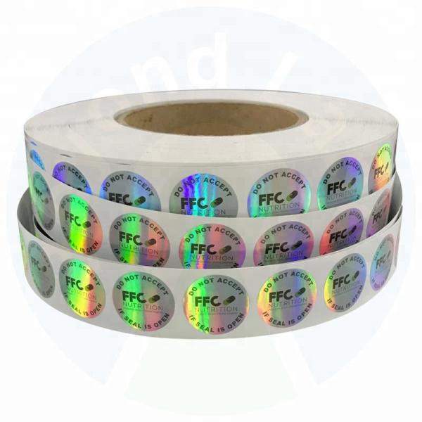 Anti espessura personalizada da etiqueta apoio falso resistente frio holográfico
