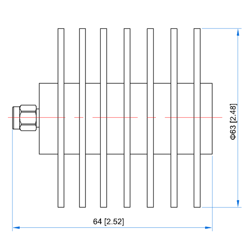 40GHz 50W 2.92 Male RF Dummy Load for Outdoor audio Application