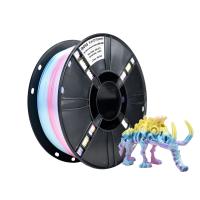 PLA +Filament 1,75 mm +/- 0,02 mm, 1 kg Macaron Rainbow Silk PLA+ Imprimante 3D Filament dont la couleur change