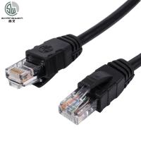 Le câble de patch UTP de la catégorie 6a est rond 24AWG 4 Pair Black / Gary 4P PVC Ethernet