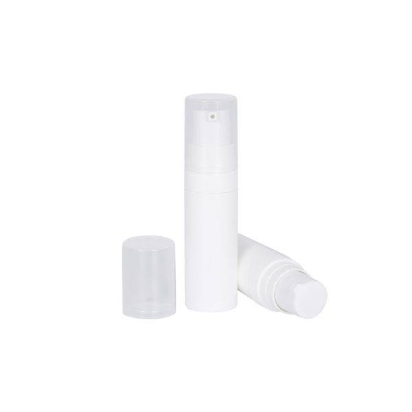 PP 5ml 8ml 10ml Пробный лосьон Белая безвоздушная бутылка Мини косметические контейнеры Упаковка для путешествий