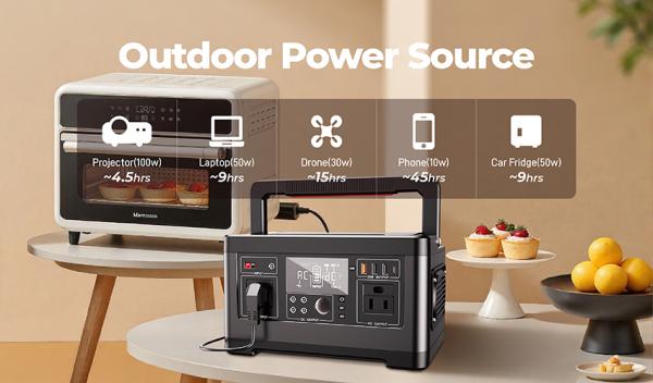 500W Solar Energy Storage Battery Portable Power Generator Multipurpose Camping Outdoor Emergency Power Supply