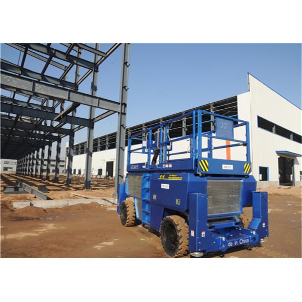 GTJZ1412HD Hydraulic Scissor Lift Platform 2 Max Occopancy Excellent Mobility