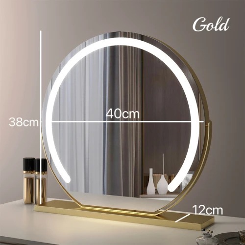15X Magnification Smart Touch Dimmable 3 Modes 360° Rotation LED Round Makeup Vanity Mirror with Lights Mirror(WH-MR-79)