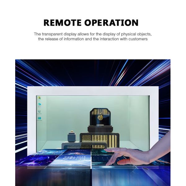 55 Inch Transparent Display Box Manufacturer Advertising Monitor Translucent LCD Screen