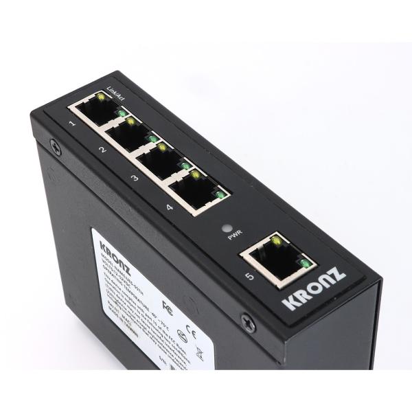 Fanless Industrial Ethernet Switches 5 Port Unmanaged 100 Base-TX Din Rail Poe Switch