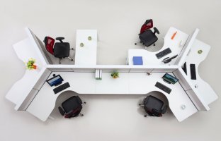 For 6 Person Aluminum frame with Farbic Office Furniture Workstations CD-T10-8859