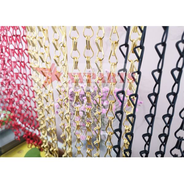 Metallic Sequin Tinsel Window Blinds Decorative Aluminum Chain Link Curtain