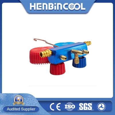 Blue Red Steel Refrigeration Manifold Gauge R12 Manifold Gauge Set