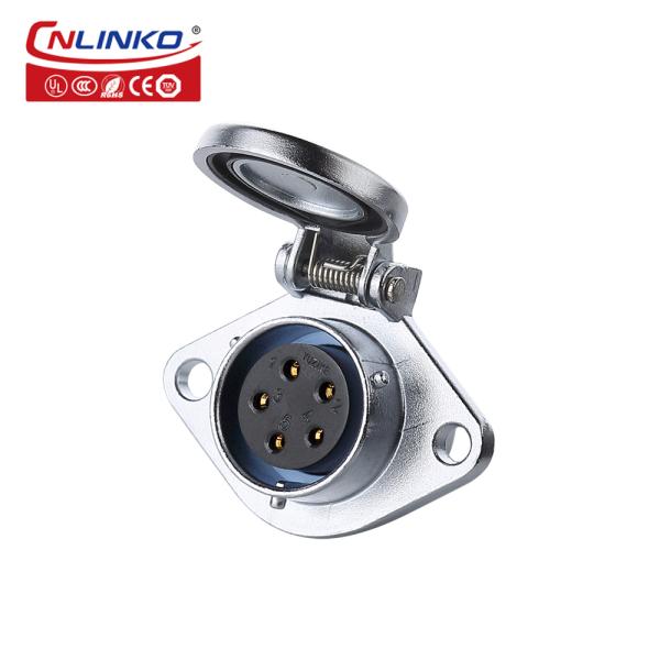 CNLINKO IP68 Waterproof 5 Pin Male Female Panel Mount Plug Socket Cable Connector for Laundry Device