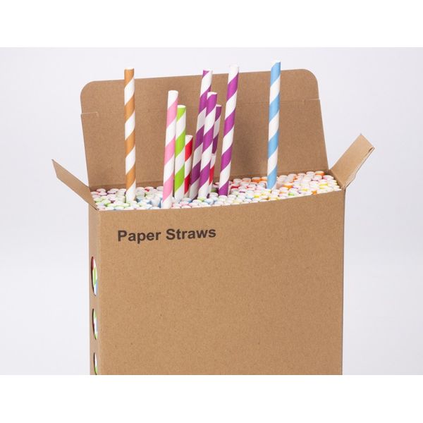 Food Grade Paper Straws Packaging Custom Box for Bar Accessories Type Drinking Straws